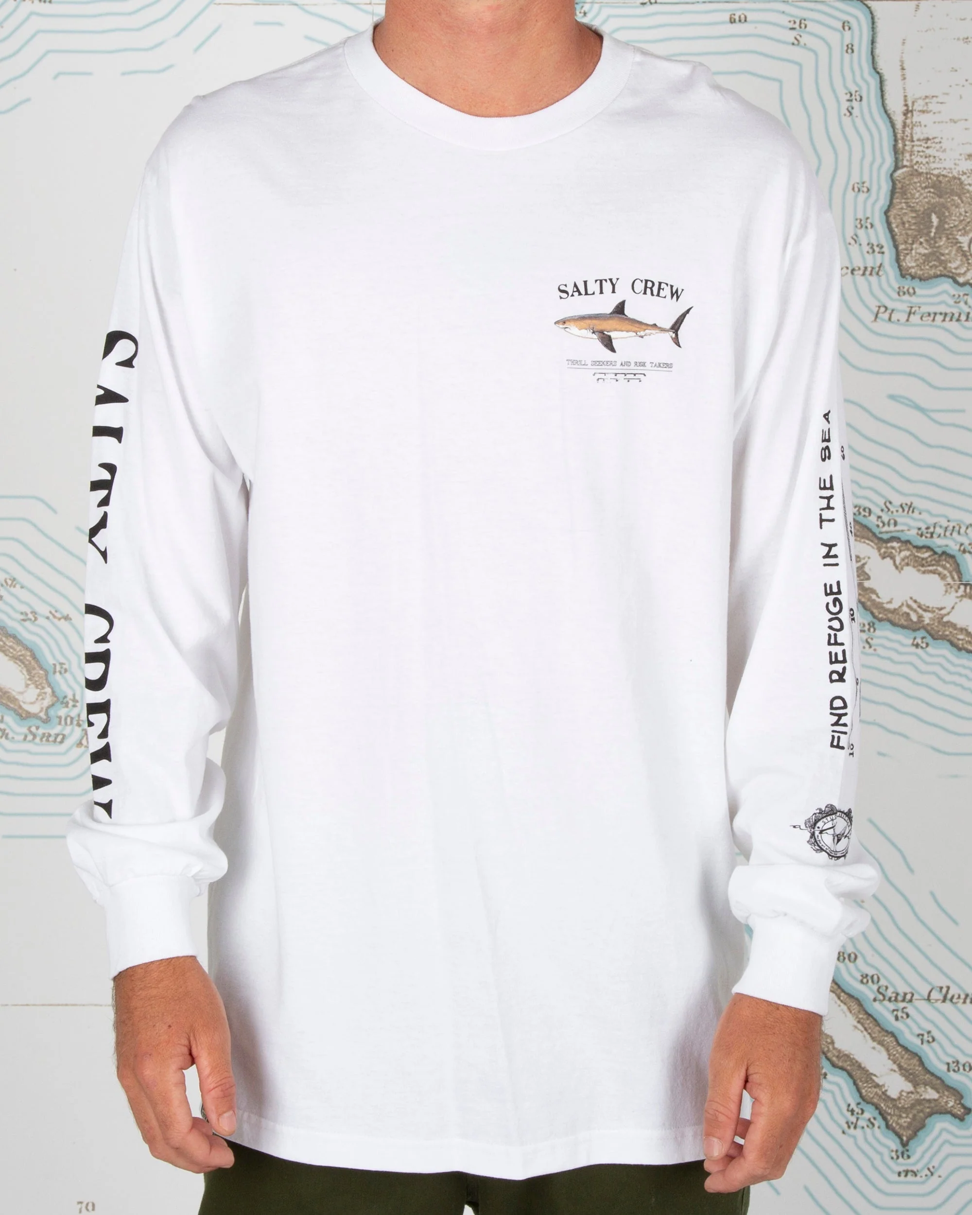 Bruce L/S Tee - White - Image 8